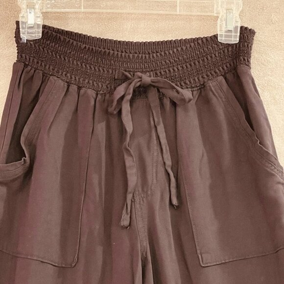 Ci Sono Pants Womens Large Smocked Waist Pull On Jogger Pockets Rayon Casual - Picture 2 of 16